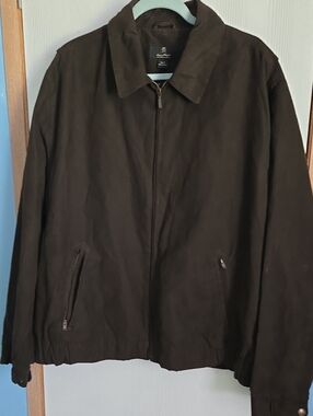 GARY PLAYER Men's Brown Lightweight Zip Shirt Jacket Size XL (T)